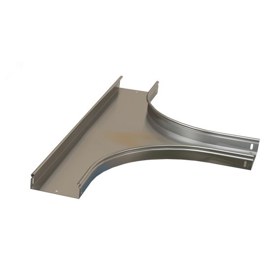 Ответвитель Т-образный горизонтальный плавный 150х80 R100-0.8 мм Hyperline RST-TTS-150-80-0.8-R100-SZ