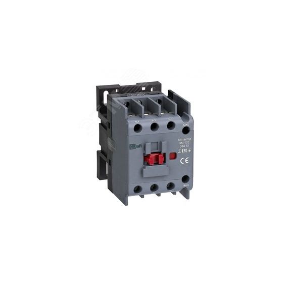 Контактор 38А 400В_АС АС3_ АС4 1НО+1НЗ КМ-102 SE (Dekraft) 21935DEK