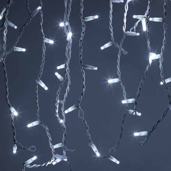 Светодиодная новогодняя гирлянда ERAPS-BK2 бахрома 2x1 м холодный 120 LED ЭРА Б0051891