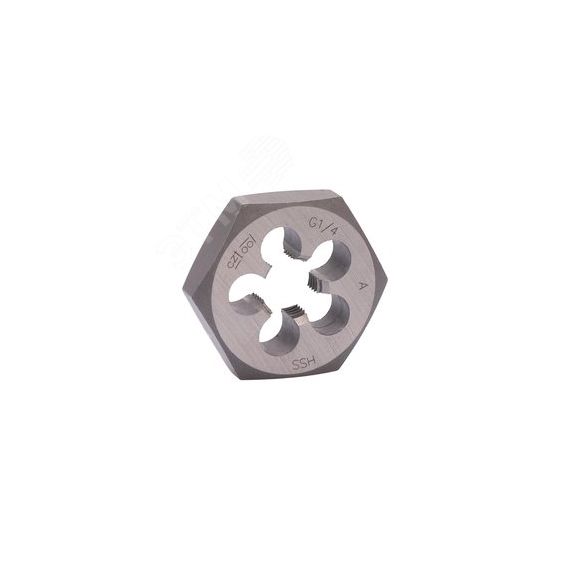 Плашка 1/4'' -19-G(BSP) DIN382 (6-гранная) HSS (A) 55 градусов 36x10мм (CzTool) Bucovice 222140