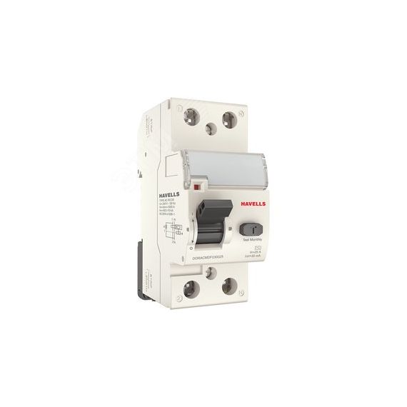 Выключатель дифференциального тока (УЗО) 1п+N 25А 30мА тип АС D7 Havells 7701629
