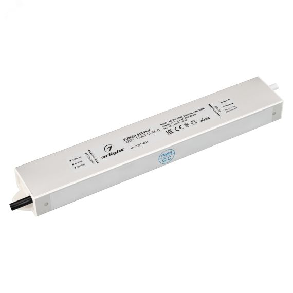 Блок питания ARPV-12080-SLIM-D (12V, 6.7A, 80W) (ARL, IP67 Металл, 3 года) Arlight 025744(1)