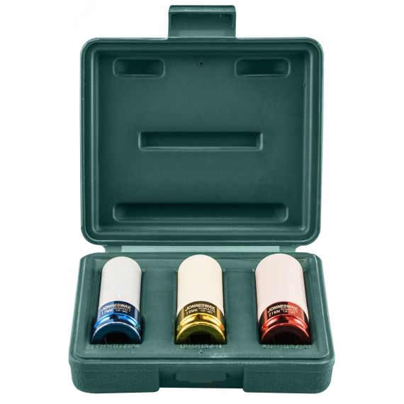 Набор головок торцевых ударных глубоких 1/2''DR для лекгосплавных колесных дисков, 17,19,21 мм, 3 предмета Jonnesway S03AD4303S