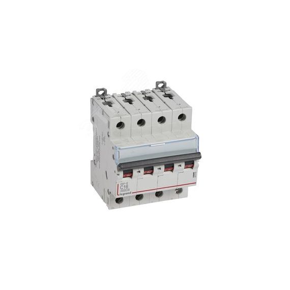 Выключатель автоматический четырехполюсный 16А C DX3-E 6кА LEGRAND 407305
