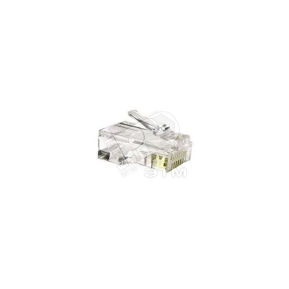 Разъем RJ-458P8C под витую пару категория 6 универсальный 100 шт Hyperline 49367
