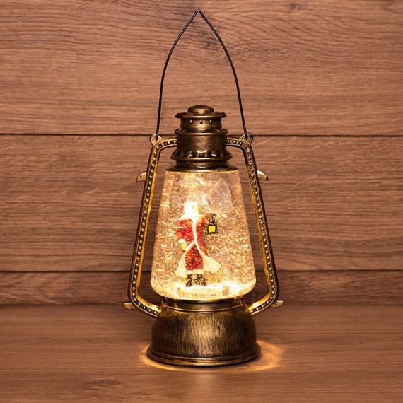 Декоративный LED-фонарь с эффектом снегопада и подсветкой санта-Клаус USB, теплое белое свечение Neon-Night 501-066