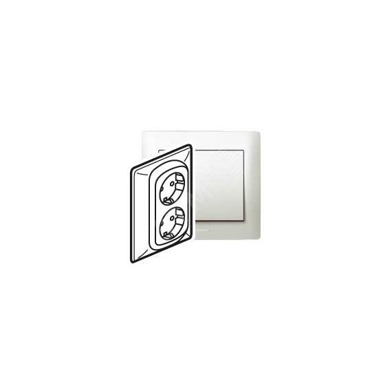 Galea Life Розетка с заземлением 2х2К+З жемчужный LEGRAND 771530