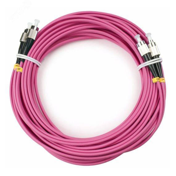 Шнур оптический duplex 25м FC-FC 50/125 мм OM4 LSZH Cabeus FOP-50-OM4-FC-FC-25m