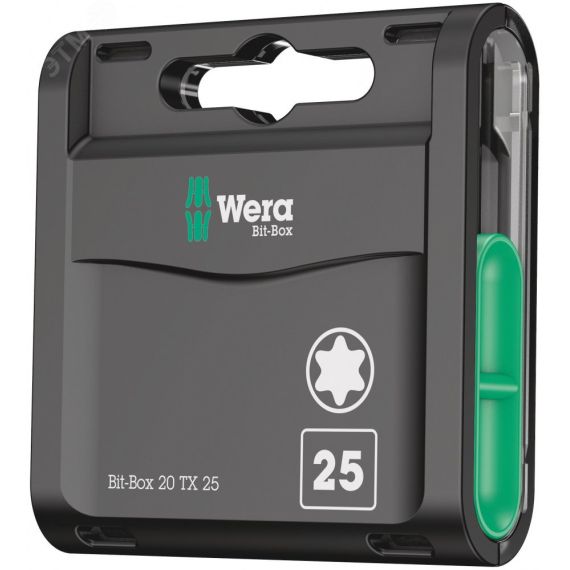 Набор бит 867/1 Z Bit-Box 20 TORX TX 25 вязкая твёрдость хвостовик шестигранный 1/4 C 6.3 TX 25 x 25 мм 20 шт WERA WE-057773