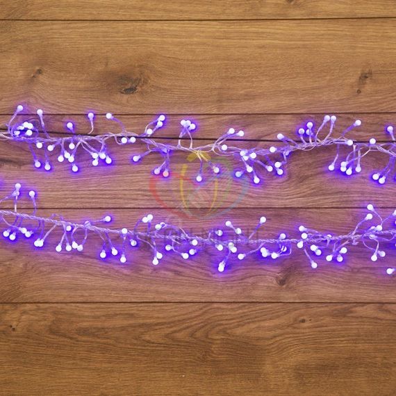 Гирлянда Мишура LED 3 м прозрачный ПВХ, 288 диодов, синий Neon-Night 303-603