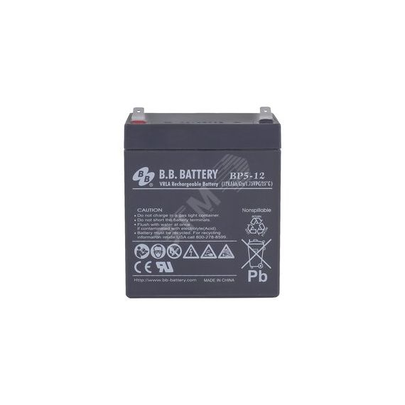 Аккумулятор 12В 5Ач B.B.Battery BP 5-12