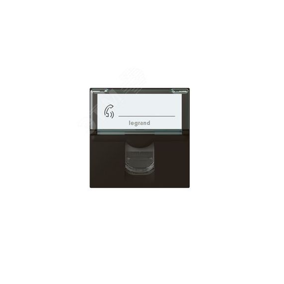 Розетка RJ 45 Mosaic категория 6a - STP - 2 модуля - матовая черная LEGRAND 079176L
