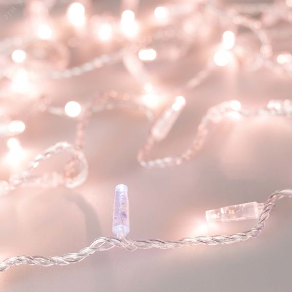 Гирлянда светодиодная декоративная ARD-STRING-CLASSIC-10000-CLEAR-100LED-FLASH Rose Gold (230V, 7W) (ARDCL, IP65) Arlight 025790