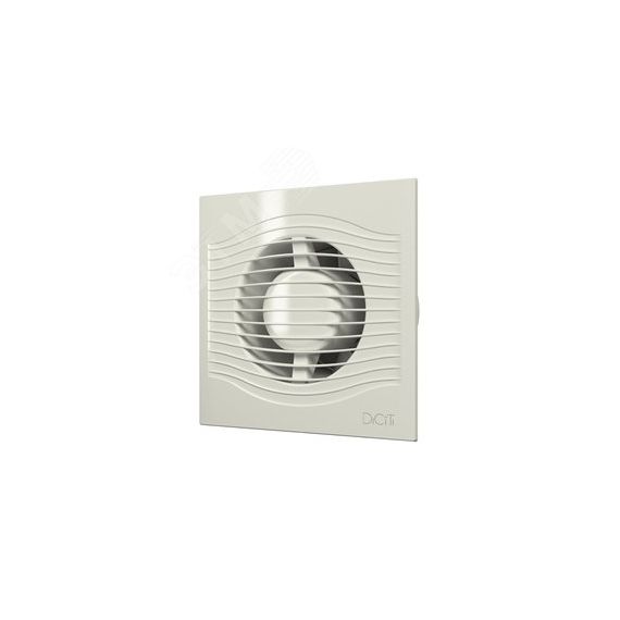 Вентилятор осевой вытяжной с обратным клапаном D125 декоративный DiCiTi SLIM 5C Ivory