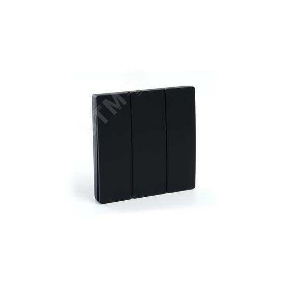 Кнопка-выключатель беспроводной 230V 500W трехклавишный, черный FERON TM83