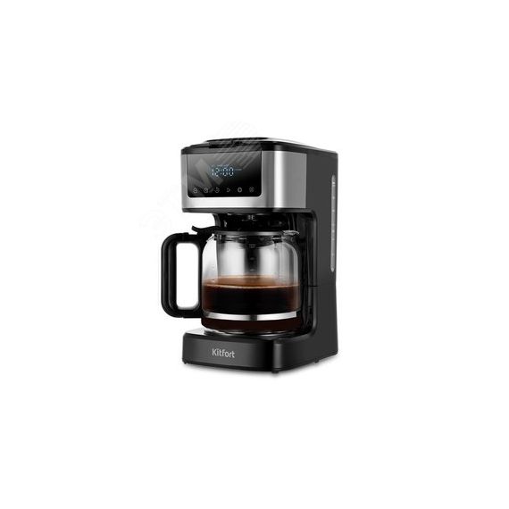 Кофеварка KT-7181, объем 1,8 л, мощность 900 Вт, цвет черно-серебристый KITFORT КТ-7181