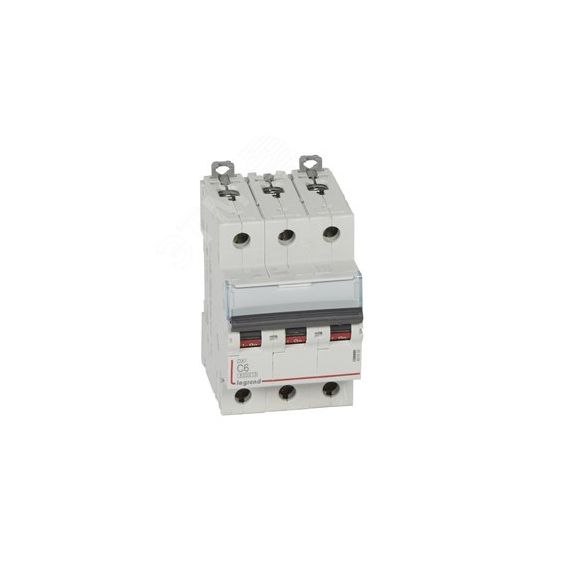 Выключатель автоматический трехполюсный 6А С DX3 6kA/10kA LEGRAND 407855