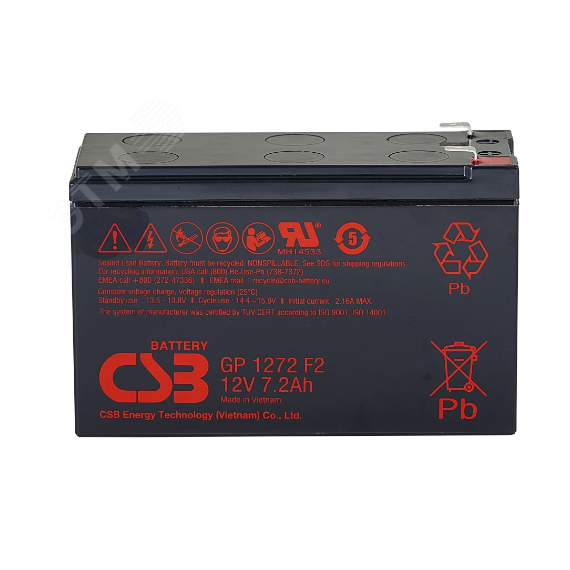 Аккумулятор GP 12В 7,2Ач CSB CSB GP1272