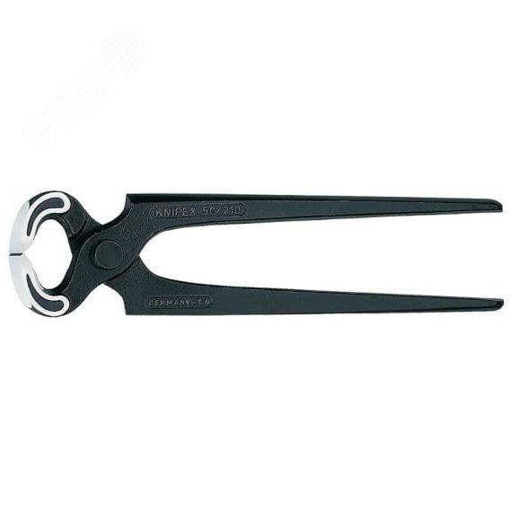 Кусачки торцевые плотницкие резка - проволока средней твердости 18мм режущая кромка 60HRC / 205мм L=160мм черные блистер Knipex KN-5000160SB