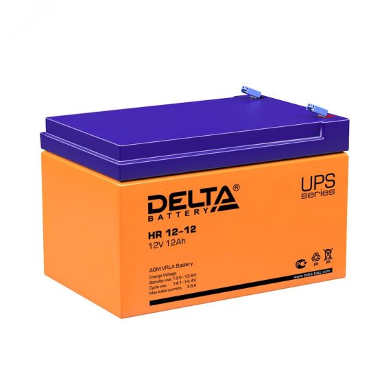Аккумулятор HR 12В 9Ач Delta HR 12-9