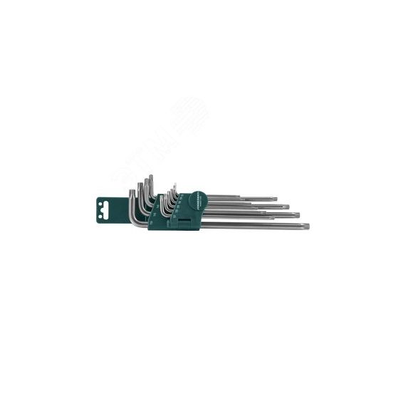 Набор ключей торцевых TORX® удлиненных с центрированным штифтом Т9-50, 10 предметов Jonnesway H08S110S