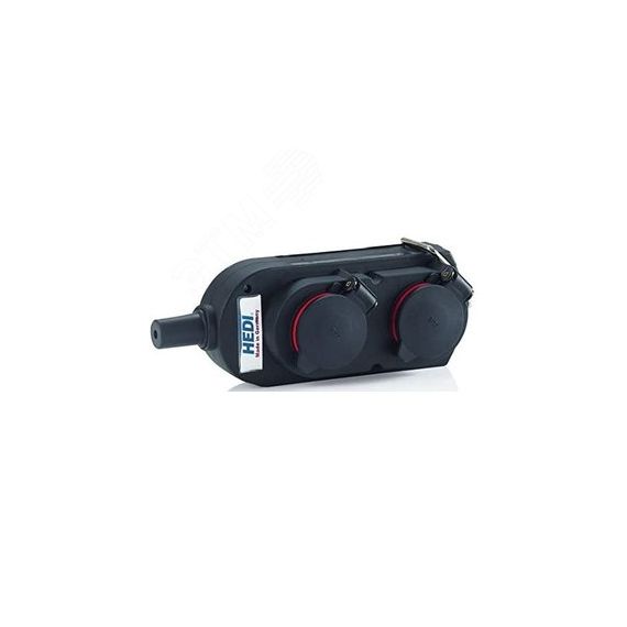 Колодка подв., 4-Shuko 16А/230V/1P+N+E/IP44 с     крышками, черная (производитель HEDI) PCE 9043