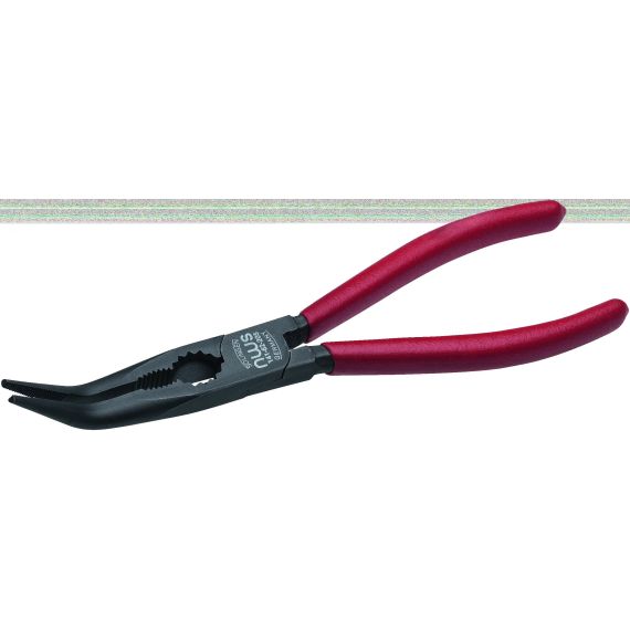 Длинногубцы загнутые 45 град., 170 мм, покрытие TitanFinish, обливные рукоятки NWS 141-62-170