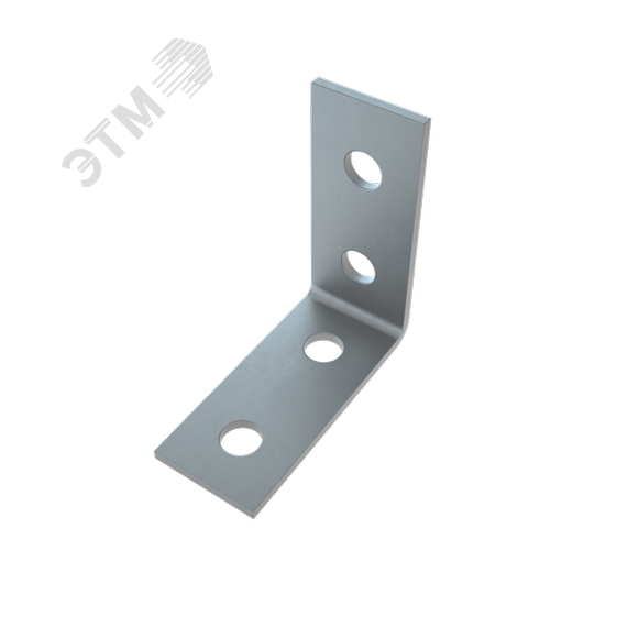 Угловой соединитель (4 отверстия) INOX304 КМ-профиль LO18009