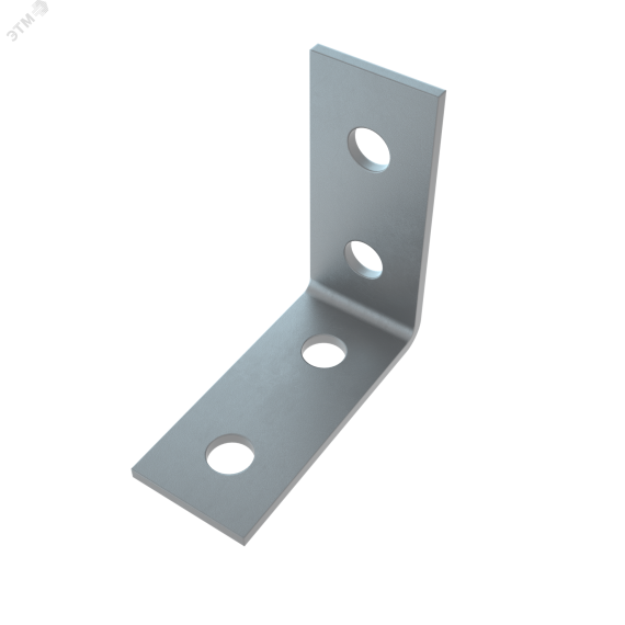 Угловой соединитель (4 отверстия) INOX304 КМ-профиль LO18009