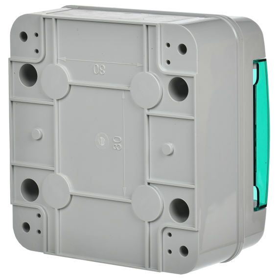 TEKFOR Корпус пластиковый КМПн-6 IP65 зеленая прозрачная дверь IEK