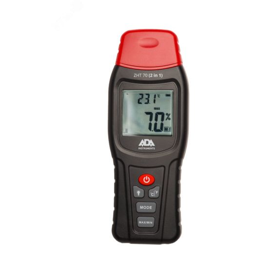Измеритель влажности и температуры контактный ZHT 70 2 in 1 древесина, стройматериалы, температура воздуха ADA А00518