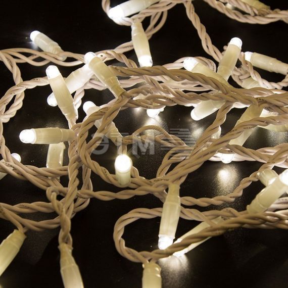 Гирлянда Нить 10 м, постоянное свечение, белый ПВХ, 24В, тёплый белый Neon-Night 305-136