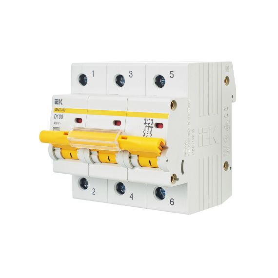 KARAT Автоматический выключатель ВА47-100 3P D 100А 10кА IEK