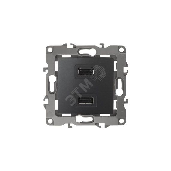 Устройство зарядное USB, 5В-2100мА, Эра12, антрацит, 12-4110-05 ЭРА Б0027495