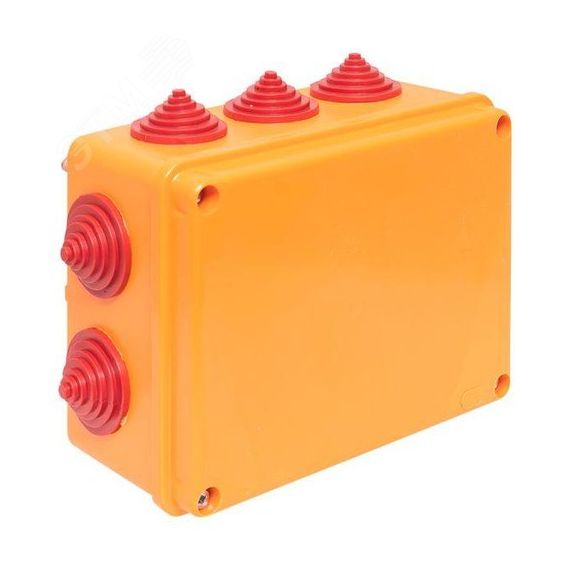 Коробка огнестойкая 150х110х70мм IP55, 5 дв клемм 1,5-6 мм2 EKF plc-kmrf-150-10-06