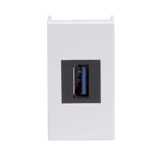 USB 3.0 розетка, Viva, белая, 1 мод. USB 3.0 розетка, Viva, белая, 1 мод.