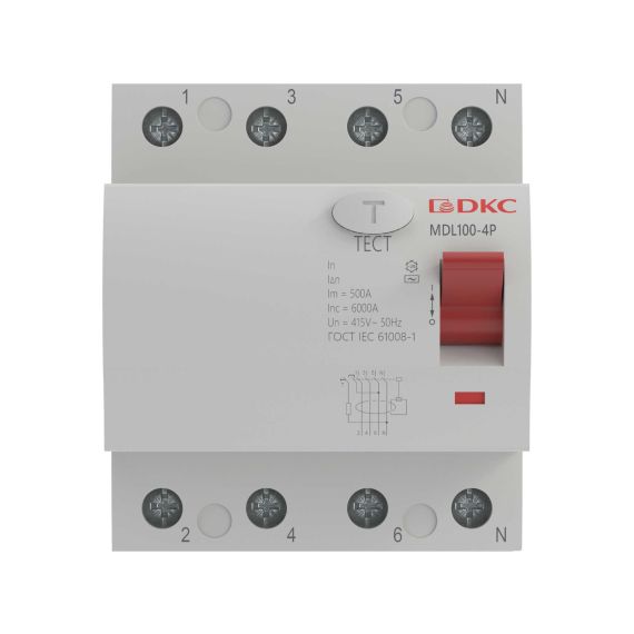 Устройство защитного отключения УЗО ВДТ YON MAX MDL100, 4P, 30mA, 80A, тип АC