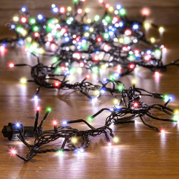 Гирлянда Кластер LED 3 м, темно-зеленый ПВХ IP20, 288 диодов, мультиколор Neon-Night 303-629