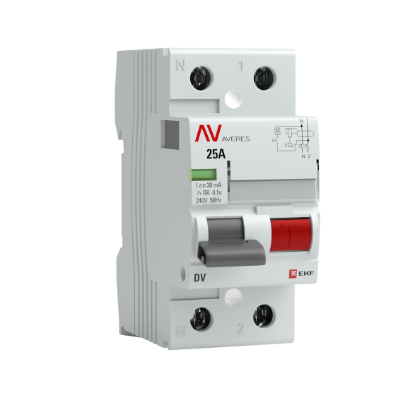 Устройство защитного отключения DV 2P 80А/500мА (AC) AVERES EKF rccb-2-80-500-ac-av