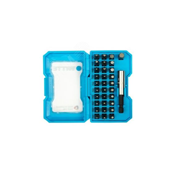 Набор бит BITBOX 32 предмета 1/4'' С6.3 PH / PZ / TORX + адаптер 1/4'' + битодержатель, пласт.бокс WITTE 312012300