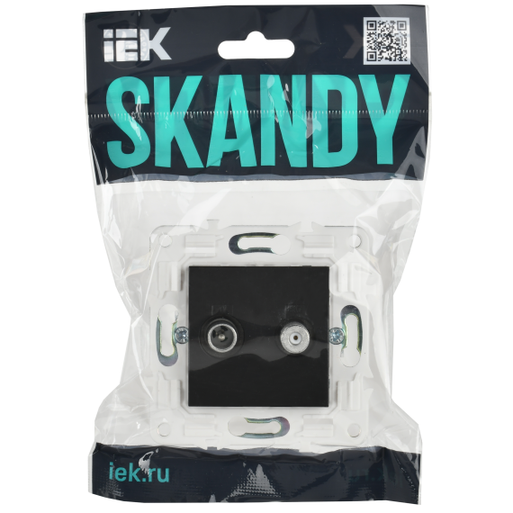SKANDY Розетка двойная TV+SAT SK-A13Bl черный IEK