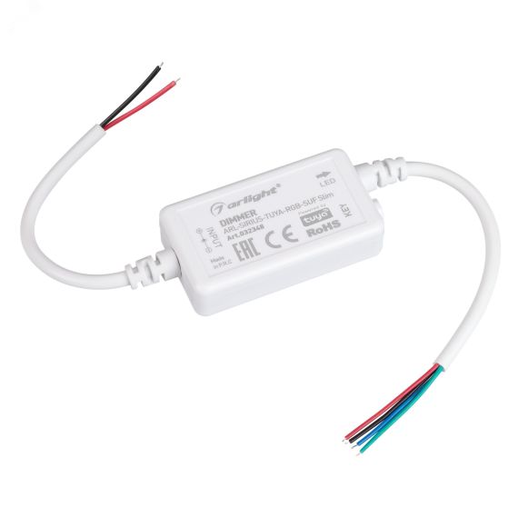 Диммер ARL-SIRIUS-TUYA-RGB-SUF Slim (12-24V, 3x2A, 2.4G) (ARL, IP20 Пластик, 3 года) Arlight 032348
