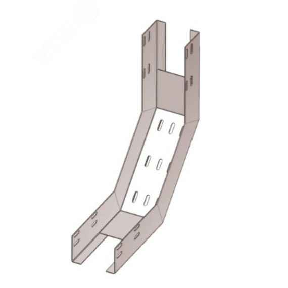 Лоток глухой КПГ 300х80 УТ1,5 для поворота трассы вверх на 90, оцинкованный лист, S1,5 Завод ЭМИ Курган 312