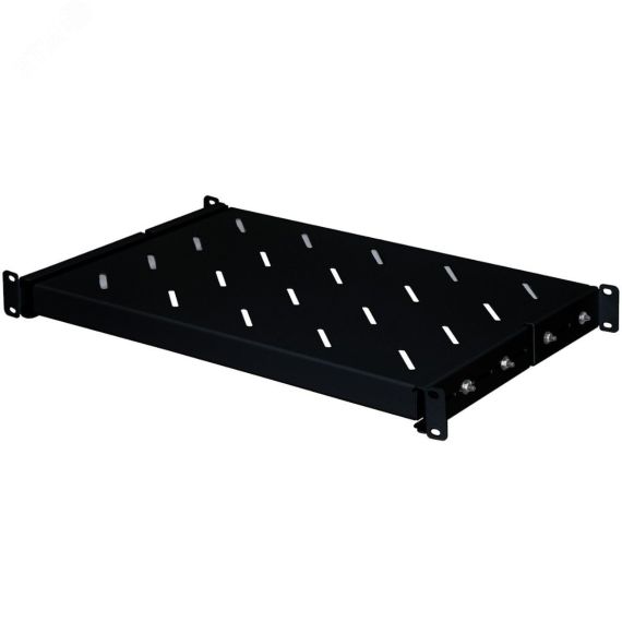 SKAT TB Shelf P600-B Выдвижная полка 19 для шкафов600 мм, черная Бастион 4459