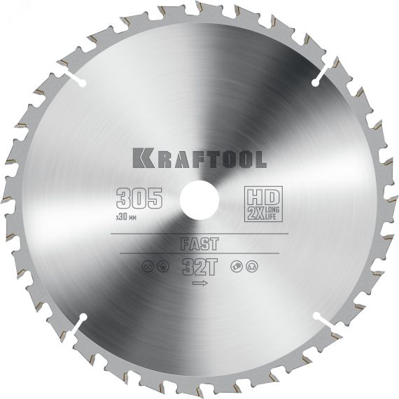 Диск пильный по дереву Fast 305х30мм 32Т KRAFTOOL 36950-305-30