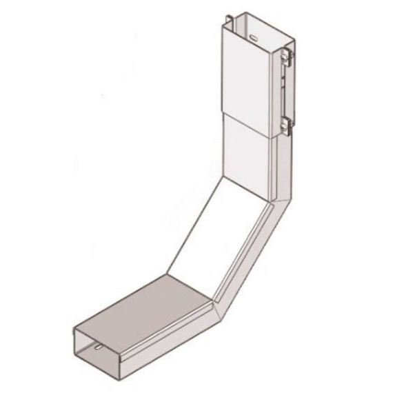 Короб для поворота трассы вверх на 90 У1107 100х100-90х1,5 УХЛ1, оцинкованный лист(толщина покрытия10...18мкм), S1,5 Завод ЭМИ Курган П0000002701