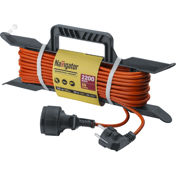 Удлинитель силовой NPE-F-30-E-3x1 на рамке c/з 30м ПВС 3х1 2200 Вт IP44 Navigator Group 93931