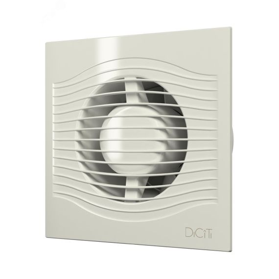 Вентилятор осевой вытяжной с обратным клапаном D100 декоративный DiCiTi SLIM 4C Ivory