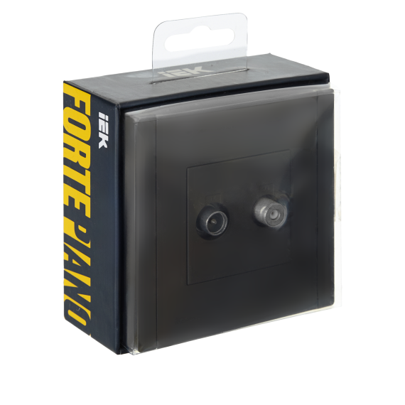 FORTE&PIANO Розетка двойная TV+SAT FP338 серый IEK