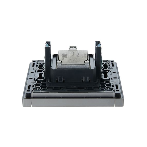 FORTE&PIANO Розетка двойная TV+SAT FP538 сталь IEK